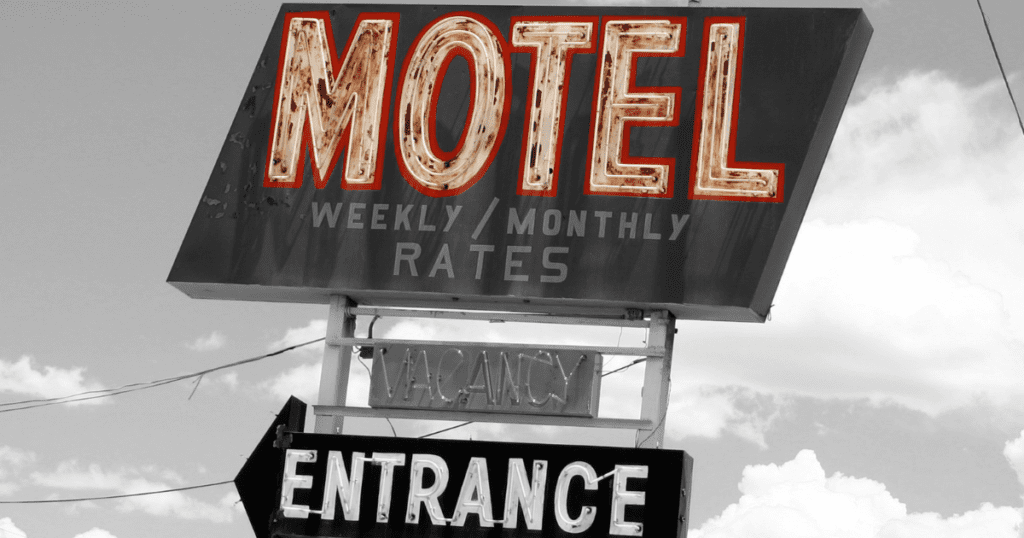 red motel sign