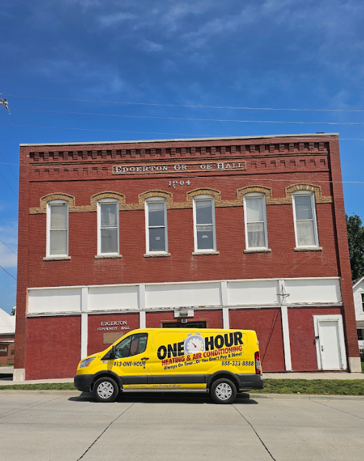 HVAC service truck in Edgerton, Kansas