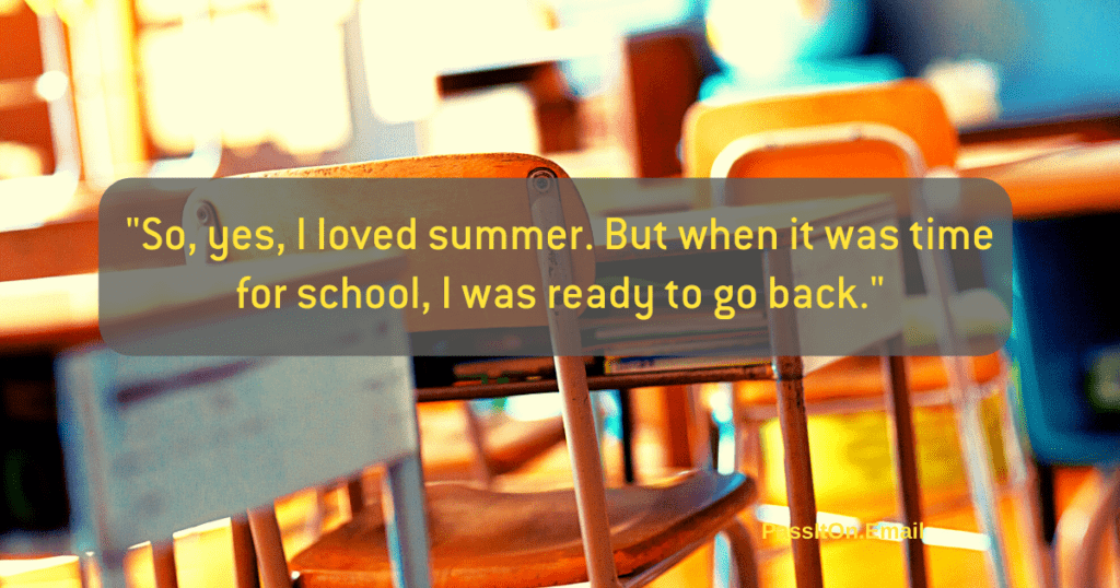 back to school blurb