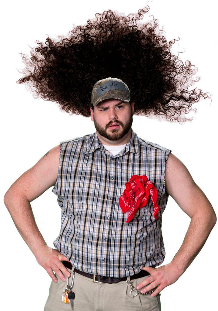 man with wild hair sticking up