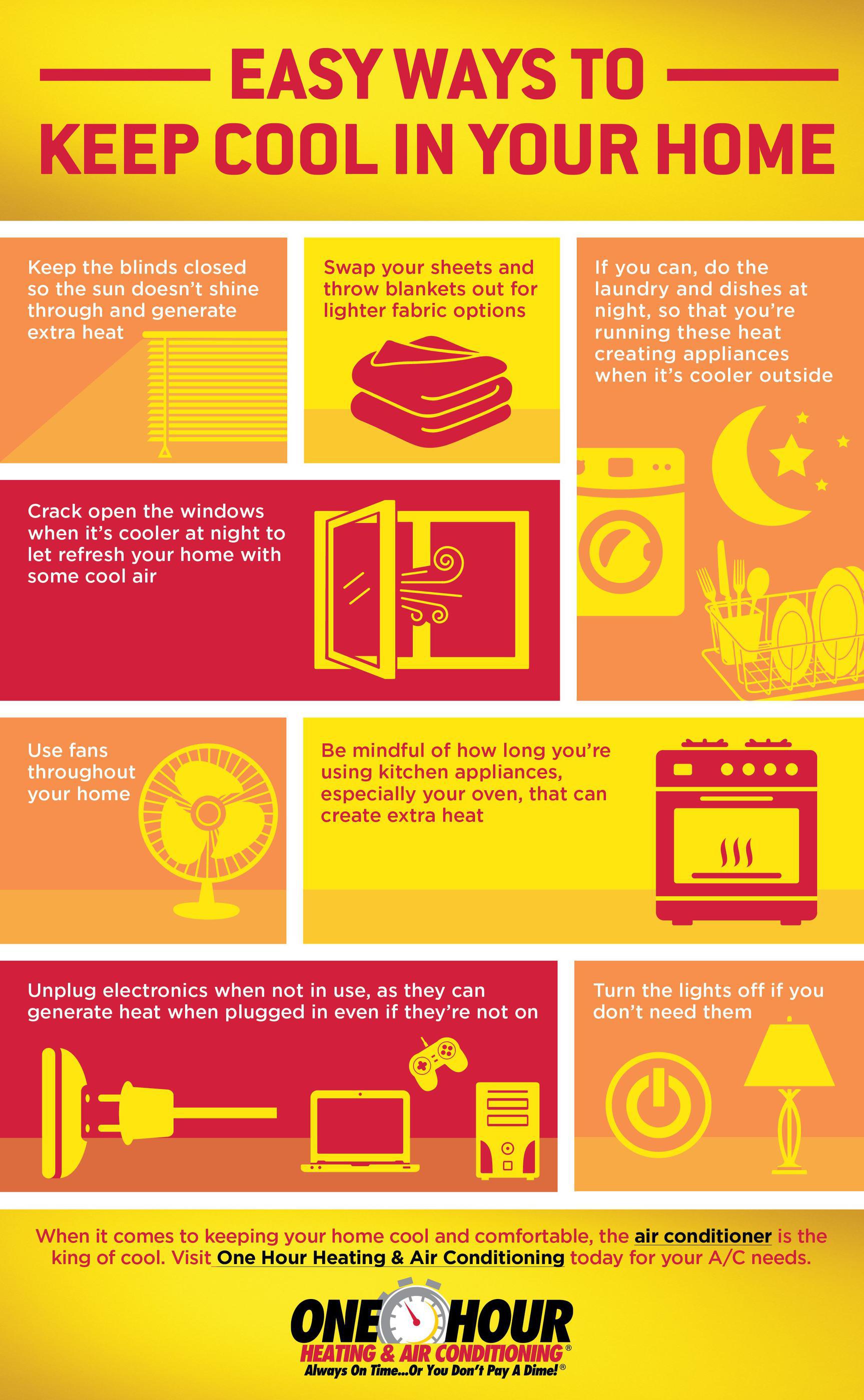 Easy Ways To Keep Cool Infographic