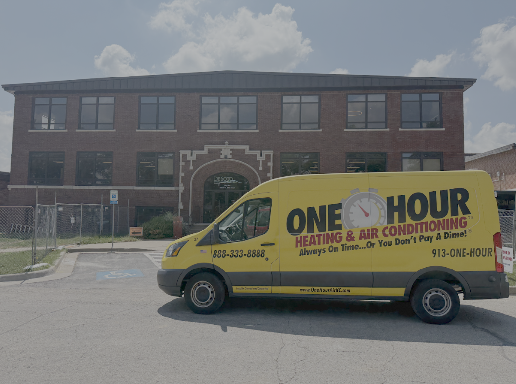 Furnace service truck in De Soto, Kansas