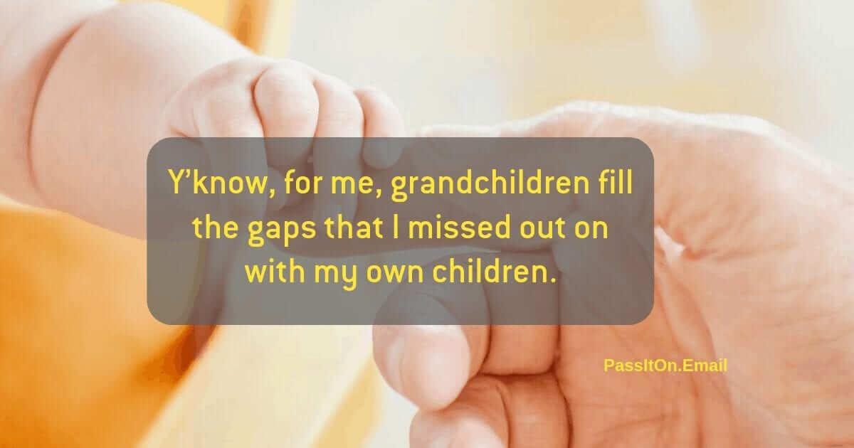 Hand Holding Grandchildren Fill The Gaps