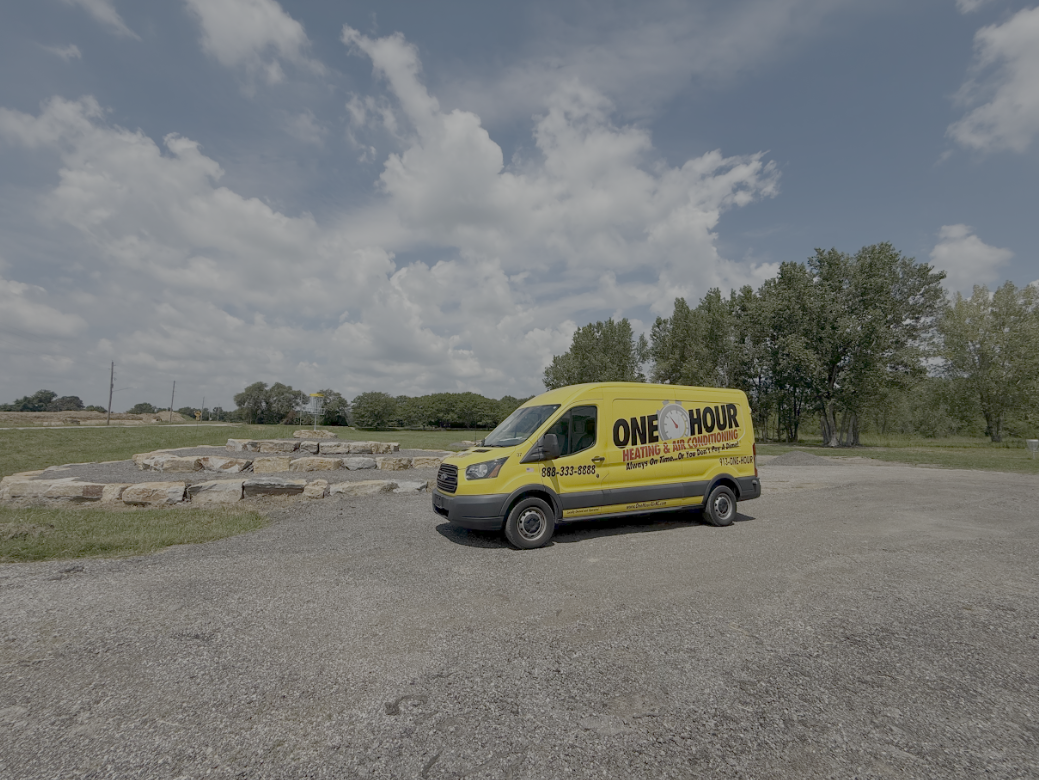 HVAC service truck in De Soto, Kansas
