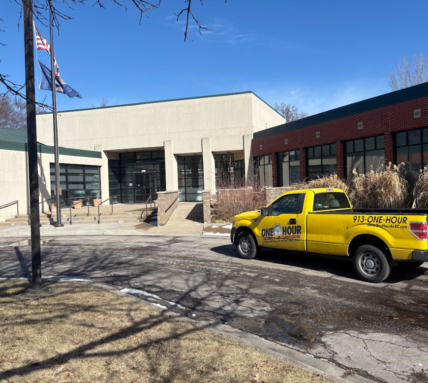 HVAC service truck in Westwood, Kansas