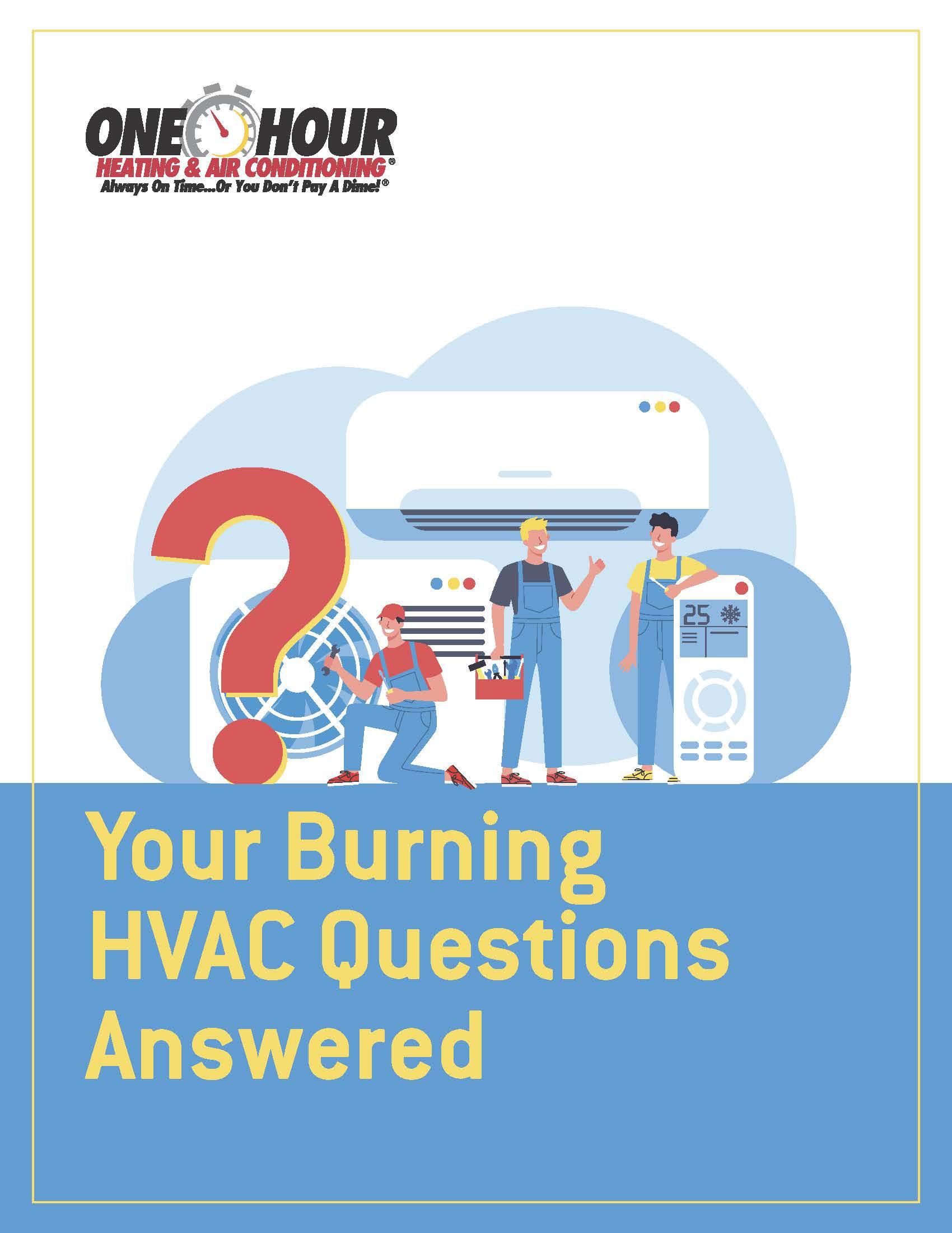 Your HVAC Questions Answered cover photo for informational PDF