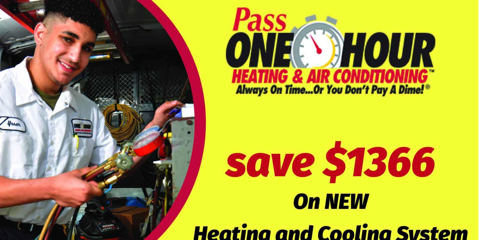 Be one of 46 people to save $1,366 on a new heating and air conditioning system.