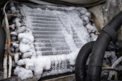 frozen AC unit