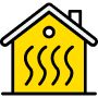 Yellow house with HVAC 