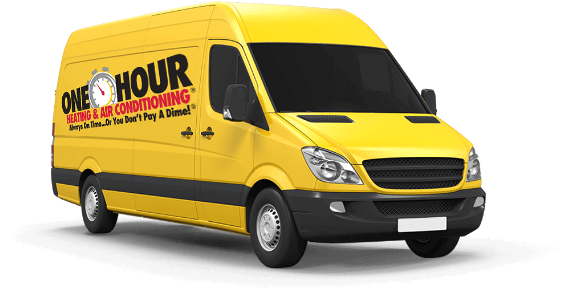 One Hour Heating & Air Yellow Van